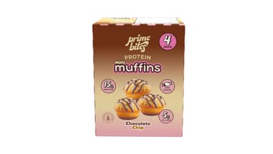 Prime Bites Chocolate Chip Protein Mini Muffins - Protein - / : Whey Protein Isolate, Chewy, Ready to Eat