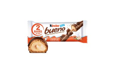 Kinder Bueno Milk Chocolate Bars with Crispy Wafer and Hazelnut Cream