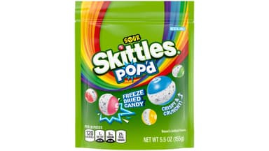 Skittles Pop'd Sour Freeze Dried Candy Resealable