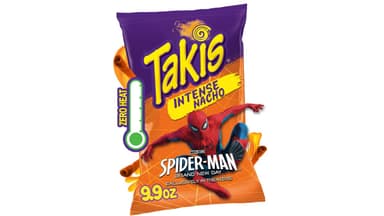 Takis Intense Nacho Cheese Flavored Non-Spicy Rolled Tortilla Chips Bag Sharing Size