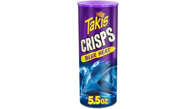 Takis Blue Heat Crisps Cannister