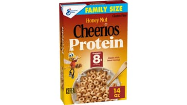 Cheerios Protein Gluten Free Honey Nut Family Size Breakfast Cereal