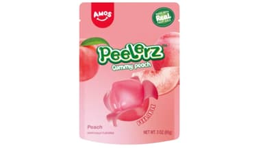 Amos Peelerz Peach Gummy Candy
