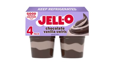 JELL-O Ready-to-Eat Chocolate Vanilla Swirl Pudding Snack Cups