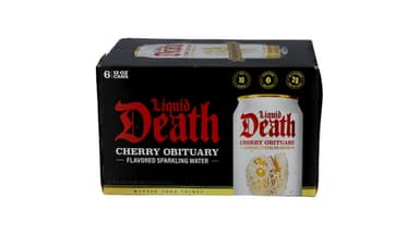 Liquid Death Cherry Obituary Sparkling Water Cans