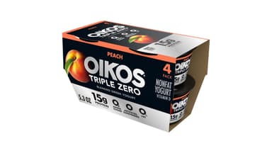 Oikos Peach Triple Zero Greek Yogurt Cups