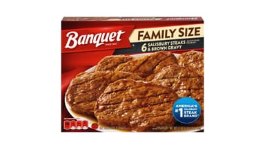 Banquet Salisbury Steaks and Brown Gravy Family Size Frozen Meal