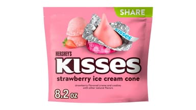 HERSHEY'S Kisses Strawberry Ice Cream Cone Flavored Chocolate Candy
