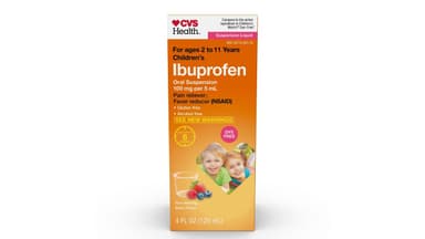 CVS Ibuprofen Pain Relief for Ages 2 to 11 Years Old Oral Suspension 100 mg Berry Flavor
