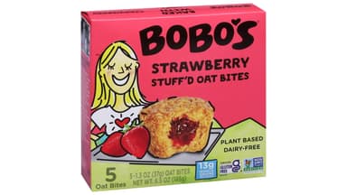 BoBo's Dairy Free Plant Based Gluten-Free Strawberry Stuff'D Oat Bites