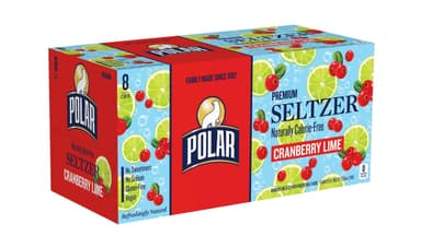 Polar Seltzer Gluten Free Vegan Cranberry Lime Premium Seltzer Water