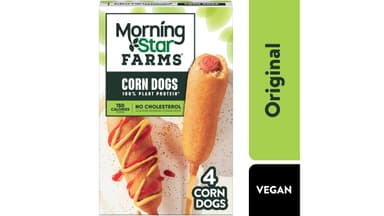 MorningStar Farms Plant Based Vegan No Cholesterol Original Corn Dogs