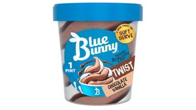 Blue Bunny Chocolate Vanilla Twist Ice Cream Tub