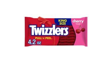 Twizzlers Pull 'N' Peel Low Fat Cherry Chewy Candy King Size