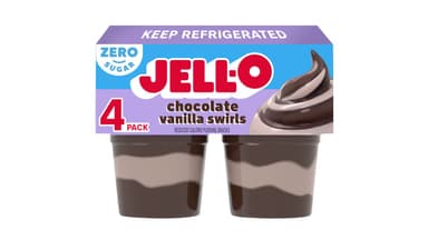 JELL-O Sugar-Free Chocolate Vanilla Swirls Pudding Snack Cups