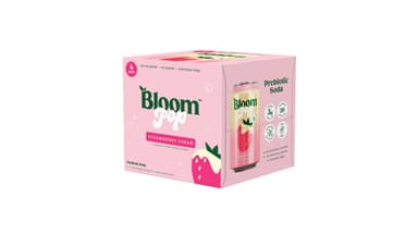Bloom Pop Strawberry Cream Prebiotic Soda