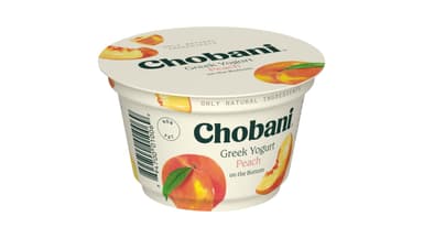 Chobani Non-Fat Gluten Free Peach on the Bottom Greek Yogurt