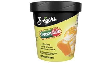Breyers Creamsicle Orange Sherbet and Vanilla Ice Cream