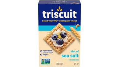 Triscuit Vegan Whole Grain Wheat Hint of Sea Salt Snack Crackers