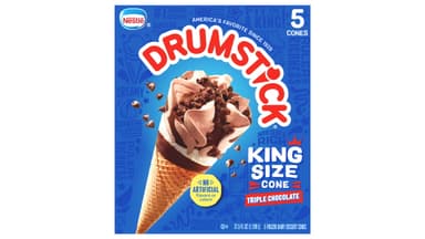 Drumstick Triple Chocolate Ice Cream Cones King Size