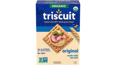 Triscuit Organic Vegan Original Whole Grain Wheat Snack Crackers