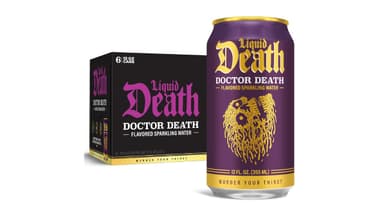 Liquid Death Less Sugar Cherry, Cream, Spice Flavored Sparkling Water