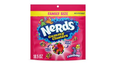 Nerds Rainbow Gummy Clusters Candy Family Size