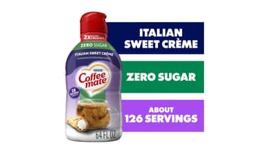 Coffee-Mate Zero Sugar Gluten Free Italian Sweet Creme Coffee Creamer