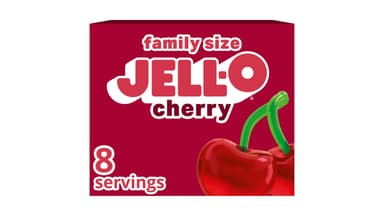 Jell-O Cherry Gelatin Dessert Mix, Family Size