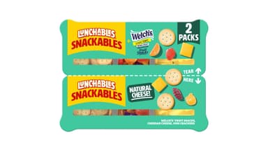 Lunchables Snackables with Welch's Fruit Snacks, Cheddar Cheese and Mini Crackers Snack Kit