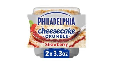 Philadelphia Strawberry Cheesecake Desserts with Graham Crumble