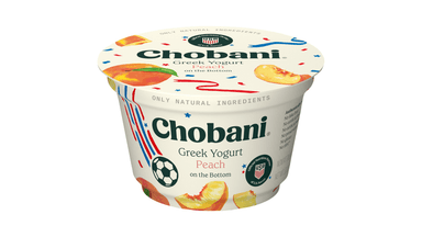 Chobani Gluten Free Peach on the Bottom Greek Yogurt