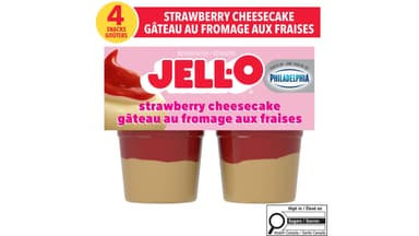 Jell-O Refrigerated Strawberry Cheesecake Pudding Snack Cups