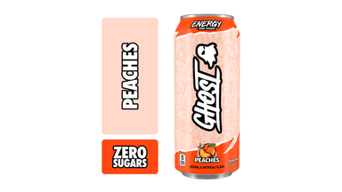 GHOST Energy Zero Sugar Peaches Energy Drink