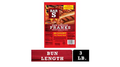 Bar-S Foods Gluten Free Bun Length U.S. inspected and passed by Department of Agriculture. USDA Inspected Smoke Flavor Added Chicken and Pork Frank Family