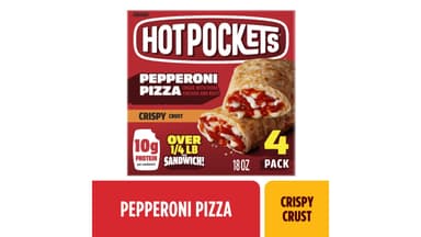 Hot Pockets Frozen Pepperoni Pizza Crispy Crust Sandwiches