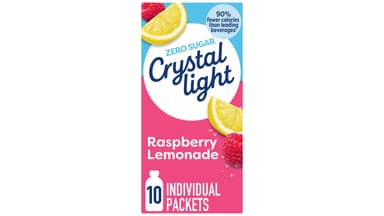 Crystal Light Zero Sugar Raspberry Lemonade Flavored Powdered Drink Mix On-the-Go Packets