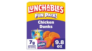 Lunchables Chicken Dunks with Capri Sun Roarin' Waters Fruit Punch and Nerds Fun