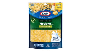 Kraft Mexican Style Four Cheese Finely Shredded Cheese