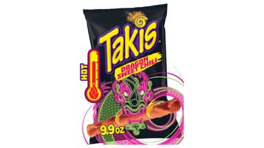 Takis Dragon Sweet Chili Pepper Flavored Hot Rolled Tortilla Chips Bag Sharing Size