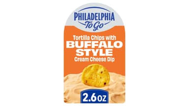 Philadelphia To Go Tortilla Chips with Buffalo Style Cream Cheese Dip