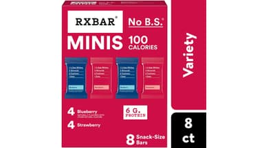 RXBAR Gluten-Free Strawberry and Blueberry Minis Protein Bars Variety