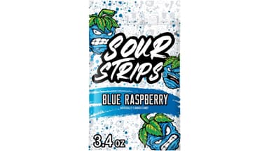 Sour Strips Blue Raspberry Chewy Candy