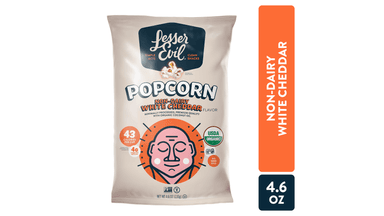 Lesser Evil Organic Gluten Free White Cheddar Popcorn