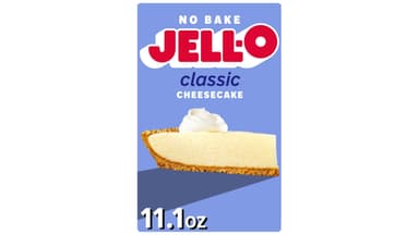 Jell-O No Bake Classic Cheesecake Dessert Kit with Filling Mix and Crust Mix