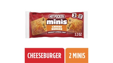 Hot Pockets Minis Cheeseburger Cheddar Flavored Crust