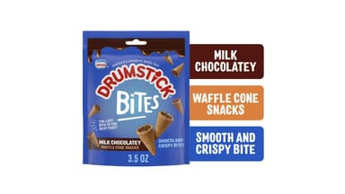 Drumstick Bites Milk Chocolatey Waffle Cone Snacks