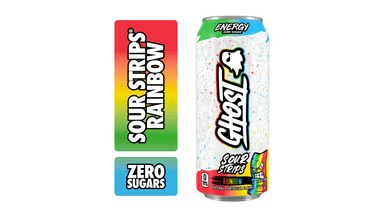 GHOST Energy Zero Sugar Sour Strips Rainbow Energy Drink