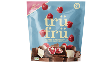 Tru Fru Frozen Raspberries in Milk and White Chocolate