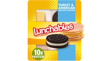 Lunchables Turkey and American Cracker Stackers with Chocolate Creme Cookies Tray
